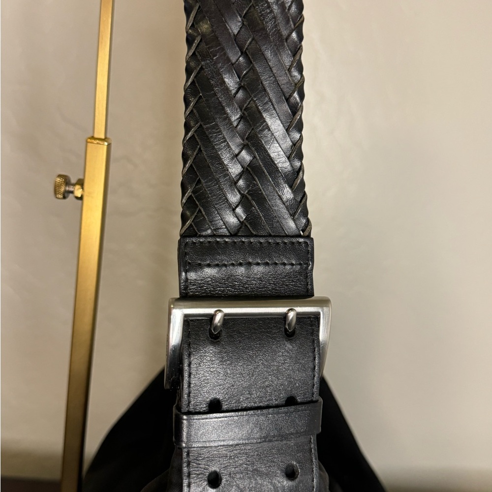 PRADA Nylon‎ shoulder bag w/woven leather adjustable straps and dust bag - Picture 10 of 16